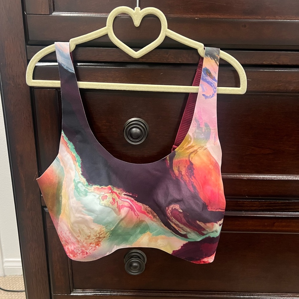 Colorful Abstract Print Sports Bra size small ++